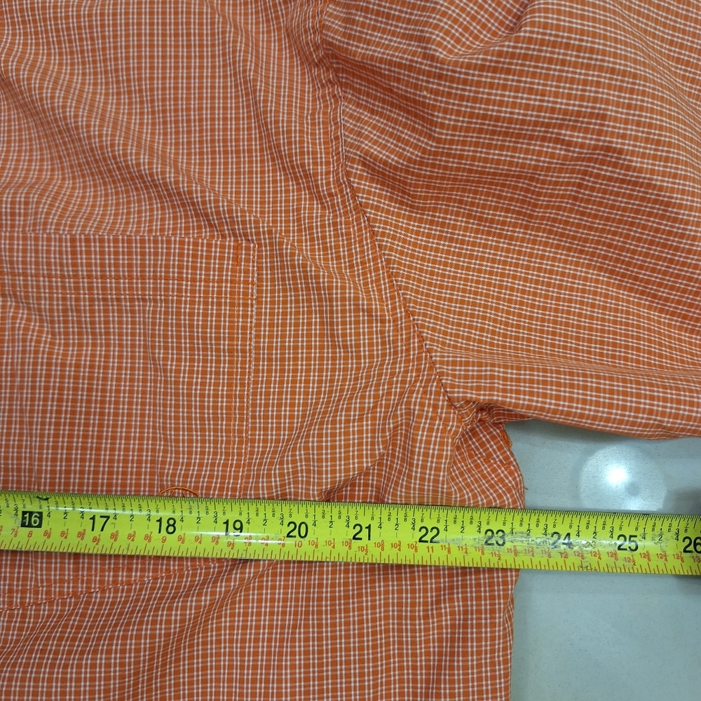 Ariat Men's Orange Checkered Button-Down Shirt - Picture 8 of 9